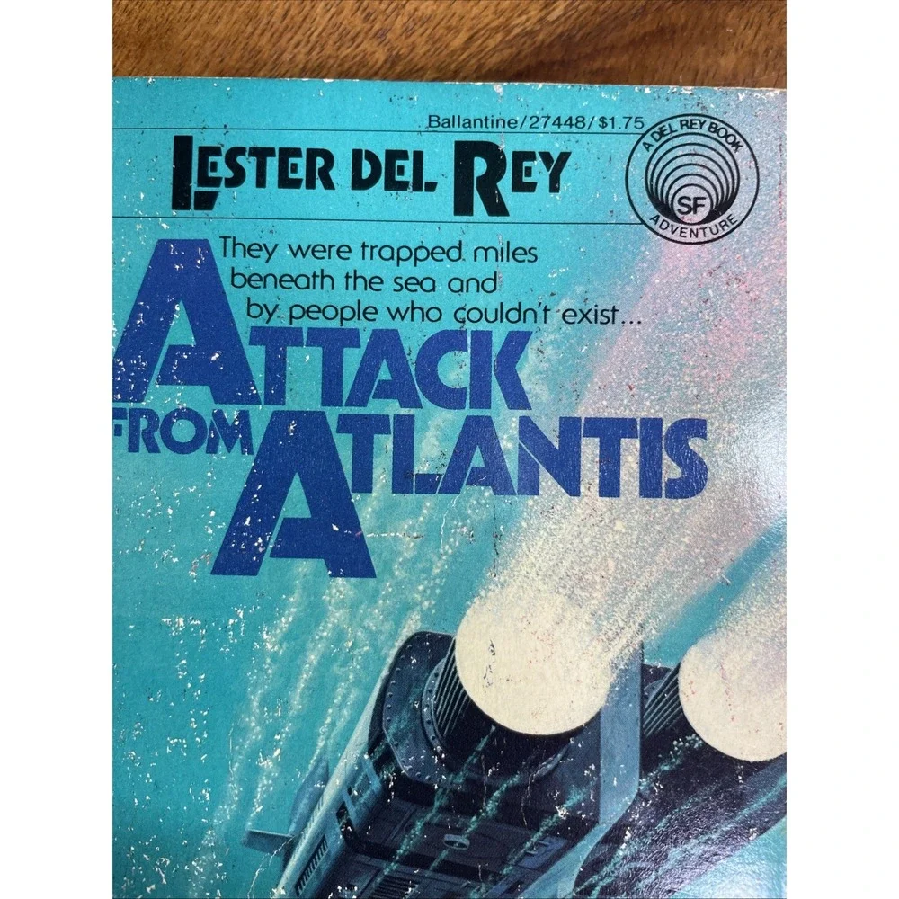 Attack from Atlantis Lester del Rey PB‎ 1st Del Rey (1978)